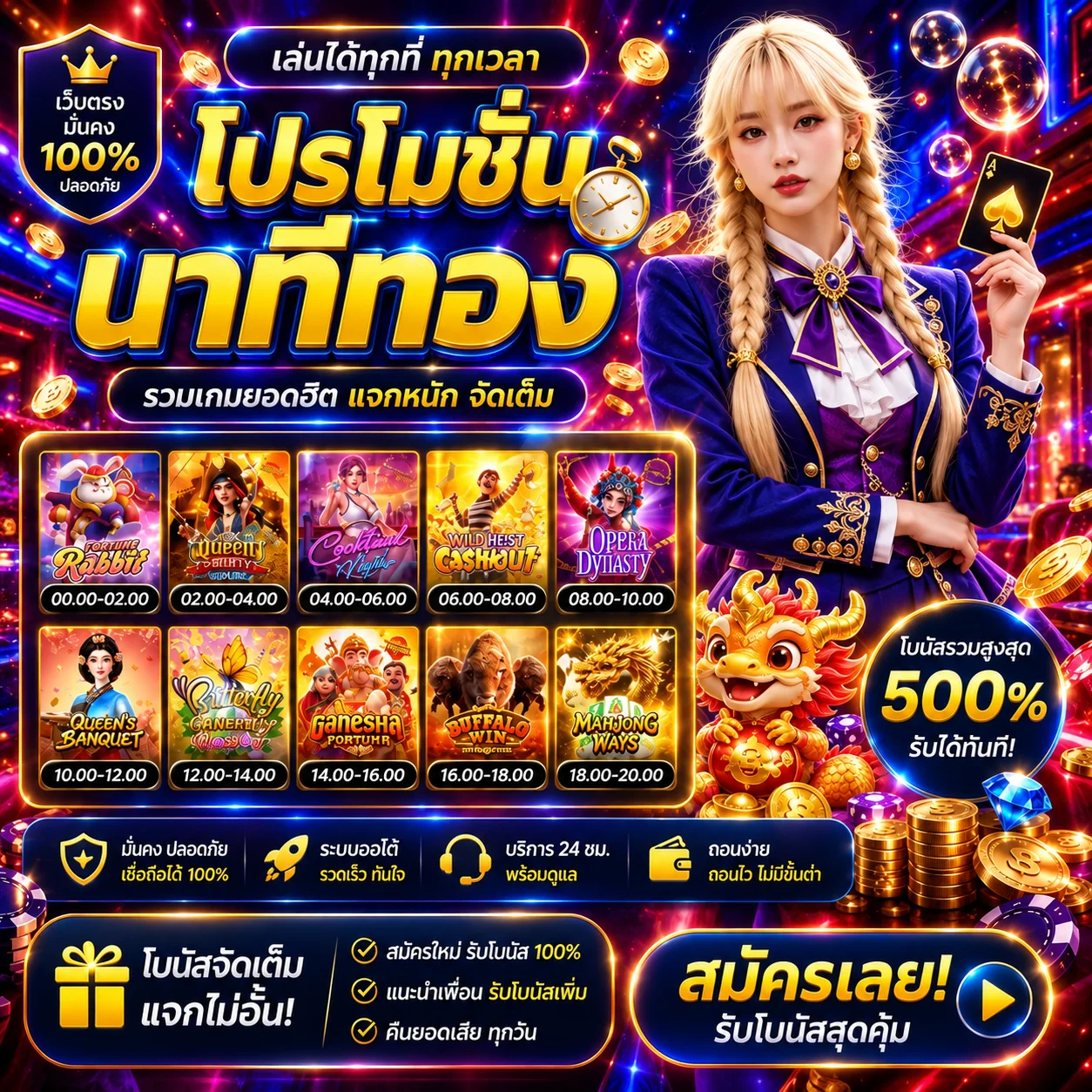 หน้าทดลองเกม Pragmatic Play บน lot168 โทนม่วงน้ำเงิน